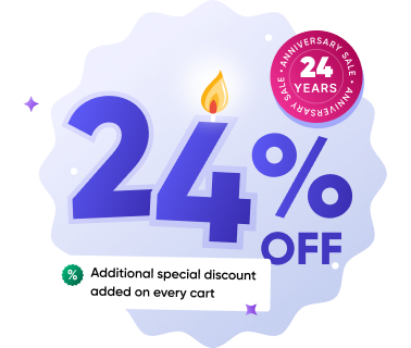 24% OFF Anniversary Offer